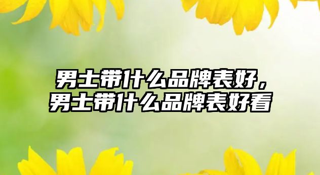 男士帶什么品牌表好，男士帶什么品牌表好看